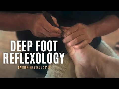 Deep Foot Reflexology Raynor Massage Style. Brandon doing deep foot massage on Shane. Part 1