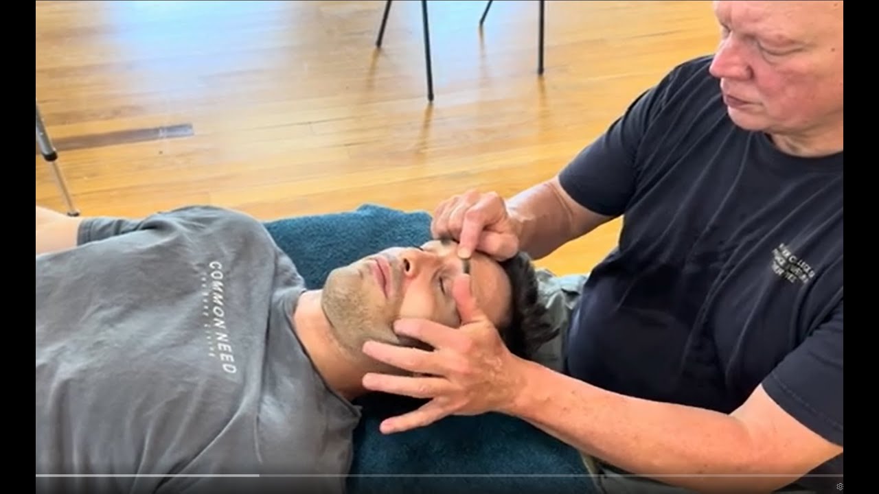 Face and head massage. Brandon massaging Josh. Warm up. Part 1