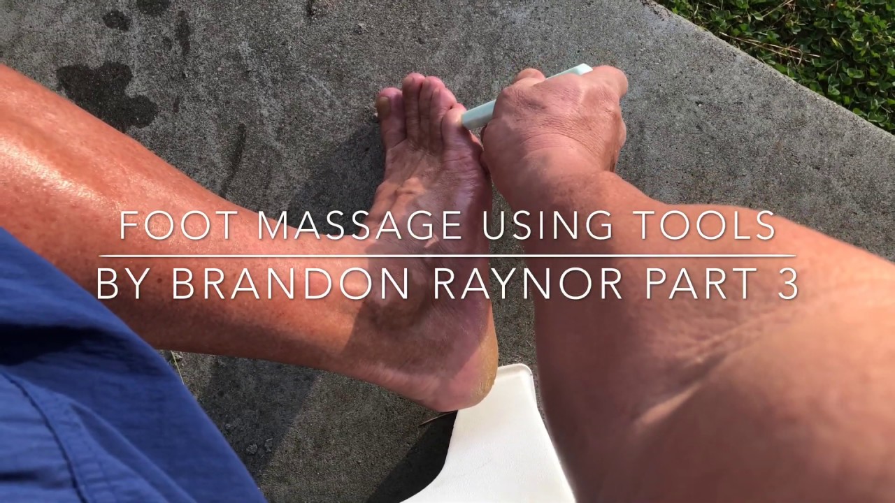 Raynor massage on the feet using massage tools. Self massage. Reflexology. Deep foot massage pt 3